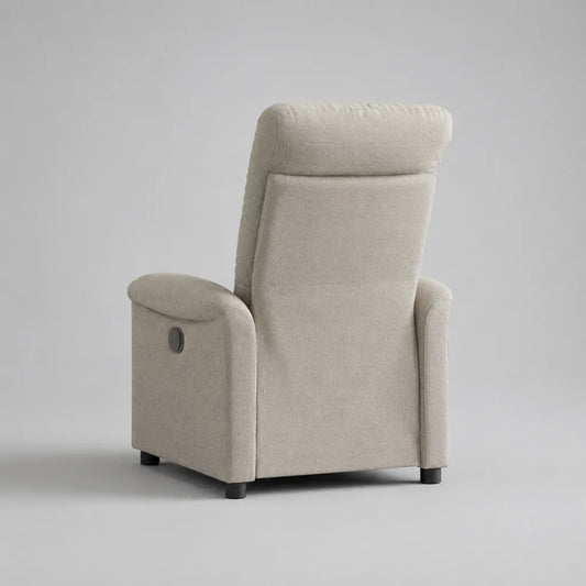 Elektrischer Fernsehsessel mit Hochlehne, Polyestergewebe, Beige, 75 × 92 × 105 cm